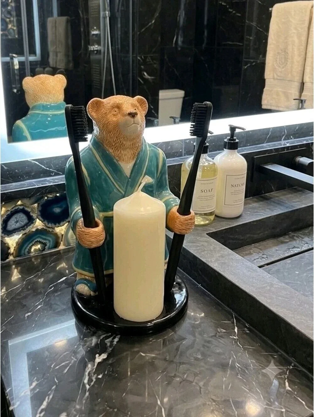 Dennis Kyte Ceramic Bears Bathroom Toothbrush Holders Sigma Last Elegant